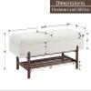 Shunzhi Modern Entryway Storage Bench, Upholstered Shoe Ottoman Bench, Flip-Top End of Bed Bench with Wood Shelf for Living Room/Bedroom/Hallway/Under Window,45Inches, Cream Faux Fur view 2