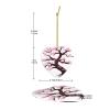 Cherry Blossoms Tree Ceramic Heart Pendant for Home Shopping Mall Christmas Tree Hanging Decoration view 3