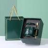 300ml/10oz Girls' Ceramic Mug gift set Suitable for office home restaurant cafe teahouse lounge bar-green-301-400ml view 2