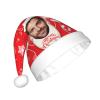LucBuy Custom Santa Hat with Text, Funny Personalized Christmas Hats for Adults and Kids,Soft Velvet Customized Santa Cap,Cute Plush Hat Novelty Gifts New Year's Festive Holiday Party Supplies (A10) view 1