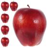 6pcs Artificial Fake Dark Red Simulation Red Delicious Apples Set Lifelike Fruit Model for Home Kitchen Wedding Party Decoration Photography view 1