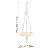 Alipis Macrame Floating Shelf for Plants Bohemian Style Wall Hanging Decor Tassel Design for Indoor Flowerpot Display Wall Shelf for Home Storage view 3