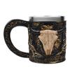Baddie Viking Rune Mug - Norse Mythology Gifts, Viking Beer Cup, Tankard Cup for Men, Wooden Barrel Cool Coffee Mugs, Beer Stein, Norse Decor, Viking Decor for Home (Y) view 1