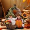 Hodao Harvest LoveThanksgiving Pumpkin Gnome Couple Embrace Figurines-Adorable Fall Pumpkin Gnomes Home Indoor Tabletop Decoration-Fall Thanksgiving Gifts view 2