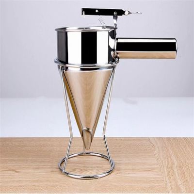 304 Stainless Steel Ideal Liquid Kitchen Large Funnel Spice Octopus Ball Tool with Holder Funnel Cooking Funnel with Handle (Color : Full set)