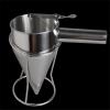 304 Stainless Steel Ideal Liquid Kitchen Large Funnel Spice Octopus Ball Tool with Holder Funnel Cooking Funnel with Handle (Color : Full set) view 3