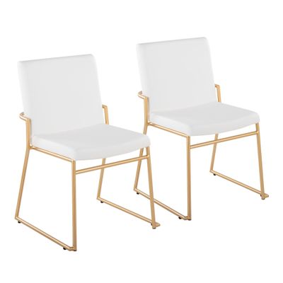 LumiSource Dutchess Dining Chair, Upholstered Dining Chairs, Contemporary Dining Chair, Kitchen Chairs for Dining Table, Dining Chairs Set of 2