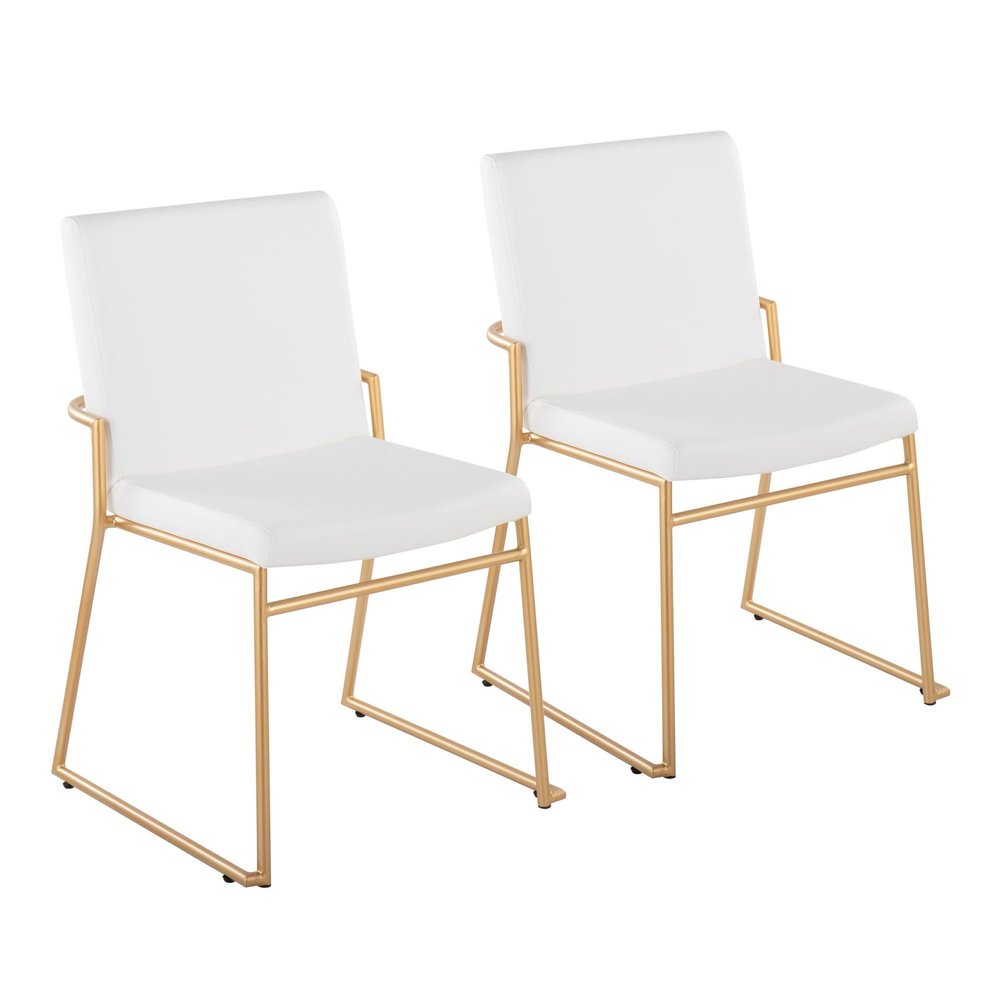 LumiSource Dutchess Dining Chair, Upholstered Dining Chairs, Contemporary Dining Chair, Kitchen Chairs for Dining Table, Dining Chairs Set of 2