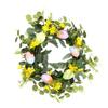 WOFASHPURET 1pc Artificial Easter Wreath Decoration Simulated Floral Design for Spring Festivities for Front Door Wall Garden Decor Creates Fun Atmosphere view 1