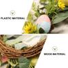 WOFASHPURET 1pc Artificial Easter Wreath Decoration Simulated Floral Design for Spring Festivities for Front Door Wall Garden Decor Creates Fun Atmosphere view 3