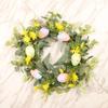 WOFASHPURET 1pc Artificial Easter Wreath Decoration Simulated Floral Design for Spring Festivities for Front Door Wall Garden Decor Creates Fun Atmosphere view 4