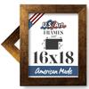 US Art 16x18 Brushed Copper Flat 1.25 Inch, Smooth Wrapped Finish Wood Composite Wall Decor Picture Poster Frame view 1