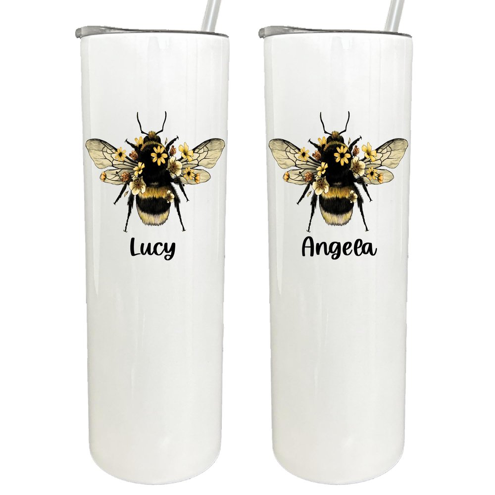 AVITO Personalized Bee Tumbler - 30 oz Stainless Steel Tumbler - Gifts for Women