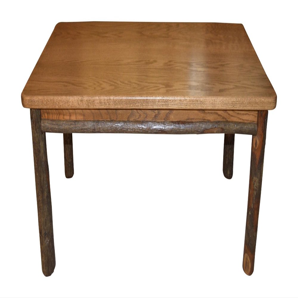 Amish-Made 44 Inch Rectangle Walnut Stained Hickory Wood Coffee Table