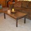 Amish-Made 44 Inch Rectangle Walnut Stained Hickory Wood Coffee Table view 2