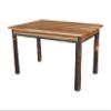 Amish-Made 60 Inch Rectangle Rustic Hickory Wood Dining Table view 1