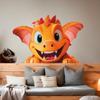 Baby Dragon Wall Decal I Peel and Stick I Dragon Stickers for Kids I Dragon Decor I Wall Mural I Baby Girl & Boy I Multiple Sizes Options (30" W x 21" H) view 1