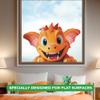 Baby Dragon Wall Decal I Peel and Stick I Dragon Stickers for Kids I Dragon Decor I Wall Mural I Baby Girl & Boy I Multiple Sizes Options (30" W x 21" H) view 3