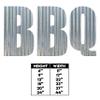 BBQ Metal Letters Corrugated Galvanized Metal Word Business Sign Home Dcor Barbecue Smokehouse Grilling Patio Decorations (24 Inch) view 2