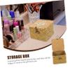 3pcs Lidded Storage with Sundries Weaving Container S Basket Desktop Cubes Cover Rattan Retro Shelf Wardrobe Organizer Multipurpose Tabletop Flat Case Keepsake Gift Laundry view 4