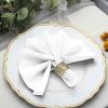 100 pcs 17-Inch White Polyester Table Napkins Reusable Washable Wedding Party Dinner Linens Tableware Supplies view 1