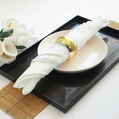 25 pcs 17-Inch Ivory Polyester Table Napkins Reusable Washable Wedding Party Dinner Linens Tableware Supplies