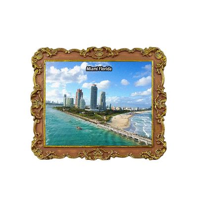 South Beach Miami Beach Florida USA Refrigerator Magnet 3D Travel Souvenir Fridge Decoration Magnetic Sticker Craft Collection