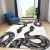 Black White Snake Area Rugs, Snake Violence Retro Aesthetics Easy Clean Rug, Soft Non-Skid Carpet Throw Rug for Kids Teen Girls Boys Bedroom, Living Room Bathroom Classroom Office 6.6ftx5.3ft view 3