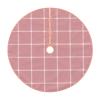 Christmas Tree Skirt 36" Dusty Rose Pink Windowpane Check Plaid Linen Xmas Tree Skirt for Holiday Party Christmas Tree Mat Decorations Indoor Outdoor view 1
