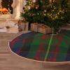DKJlitter Christmas Tree Skirt, Clan Carnegie Tartan Plaid Xmas Tree Skirts Mat Farmhouse Rustic Xmas Holiday Indoor Party Outdoor Decoration 30 inches view 1