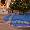 DKJlitter Christmas Tree Skirt, Clan Ciam of Ely Tartan Xmas Tree Skirts Mat Farmhouse Rustic Xmas Holiday Indoor Party Outdoor Decoration 30 inches view 1