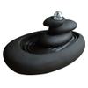 FEELIN Tabletop Waterfall Fountain Casual Tabletop Fountain Ceramic Zen 3 Tier Stone Mountain Fountain Home Ceramic Decor Crafts, Black Water Fountains Indoor view 1