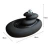 FEELIN Tabletop Waterfall Fountain Casual Tabletop Fountain Ceramic Zen 3 Tier Stone Mountain Fountain Home Ceramic Decor Crafts, Black Water Fountains Indoor view 2