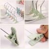 Coat Rack,Clothes Organizer Clothes Hangers/Coat Hangers 10 Pack Pants Hangers with Clips Space Saving Skirt Hanger Adjustment Plastic Clip Hanger for Jeans Skirt Hangers Hangers (Color : White) (Co view 3