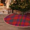 MIZIBAO Christmas Tree Skirt Scottish Tartan Fiddes Plaid Rustic Xmas Tree Skirts Mat Festive Decoration for Merry Christmas and New Year Holiday Party 36" view 1