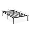 GAOMON 14 Inch Twin Bed Frame with Storage Metal Platform Twin Bed Frame No Box Spring Needed, Mattress Foundation, Easy to Assemble, Black view 2