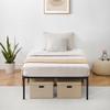GAOMON 14 Inch Twin Bed Frame with Storage Metal Platform Twin Bed Frame No Box Spring Needed, Mattress Foundation, Easy to Assemble, Black view 3