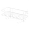 Toilet Shelf, Thickening Waterproof Multifunctional Double Layer Storage Rack, Large Capacity Nail Free Installation Organizer Rack, Stylish Iron Bathroom Organizer Over Toilet(Single Layer White) view 1