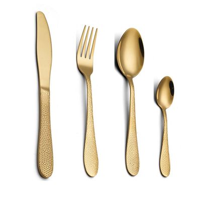 32 Piece Hammered Silverware Set Flatware Set for 8 18/10 Stainless Steel Cutlery Set Kitchen Utensil Set for Home Kitchen Restaurant Wedding Modern Design Durable Mirror Polished Dishwasher Safe