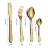 32 Piece Hammered Silverware Set Flatware Set for 8 18/10 Stainless Steel Cutlery Set Kitchen Utensil Set for Home Kitchen Restaurant Wedding Modern Design Durable Mirror Polished Dishwasher Safe view 2