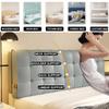 ZZYK Large Headboard Wall Pillow Solid Color Wipeable Bedside Backrest Full Bed Rest Pillow Neck Lumbar Support Pillowboard for Dorm Daybed Removable Cover,Gray1,Straps 79"/King view 2