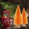 Bottle Brush Trees 8PCS, Artificial Mini Christmas Tree with 4 Size Table Top Christmas Tree with Wooden Base for Home Table Decor Christmas Ornaments Craft Decorations view 2