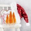 Bottle Brush Trees 8PCS, Artificial Mini Christmas Tree with 4 Size Table Top Christmas Tree with Wooden Base for Home Table Decor Christmas Ornaments Craft Decorations view 4