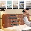 ZZYK Large Headboard Wall Pillow Solid Color Wipeable Bedside Backrest Full Bed Rest Pillow Neck Lumbar Support Pillowboard for Dorm Daybed Removable Cover,Red,Paste 79"/King view 2