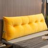 ZZYK Large Triangular Headboard Pillow Wedge Reading Bed Rest Pillow Solid Color Backrest for Daybed Bunk Bed Positioning Support Cushion with Removable Cover,Yellow,80cm/31.5 inches view 1