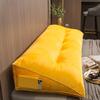 ZZYK Large Triangular Headboard Pillow Wedge Reading Bed Rest Pillow Solid Color Backrest for Daybed Bunk Bed Positioning Support Cushion with Removable Cover,Yellow,80cm/31.5 inches view 2