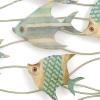 ALKANI Metal Wall Art Decor Metal Fish Wall Art Decor Fish Family Wall Hanging Retro Ocean Theme School of Fish Wall Sculptures for Home Indoor Outdoor Artwork view 2