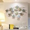 ALKANI Metal Wall Art Decor Metal Fish Wall Art Decor Fish Family Wall Hanging Retro Ocean Theme School of Fish Wall Sculptures for Home Indoor Outdoor Artwork view 4