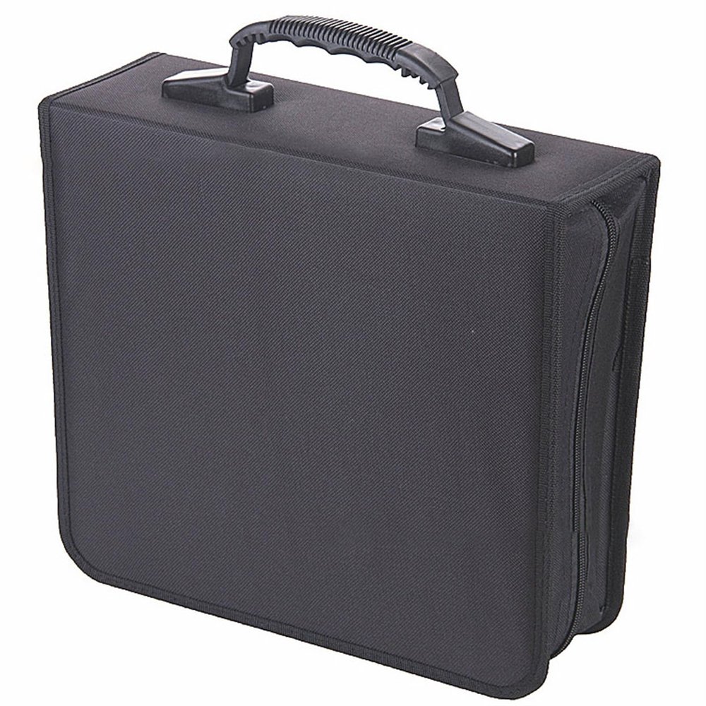 Reyox CD Case DVD Storage Holder, Nylon DVD Cases Organizer, CD Protective Carrying Binder, Portable CD Wallet for Home Travel Black 288 Capacity