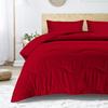 Epic Cotton 1 PC Wavy Stitching Comforter Lightweight Red, Soft Breathable Super King Size, Duvet Insert, All Season Winter Warm Microfiber Down Alternative Quilt with Corner Tabs - 98x116 inch view 2